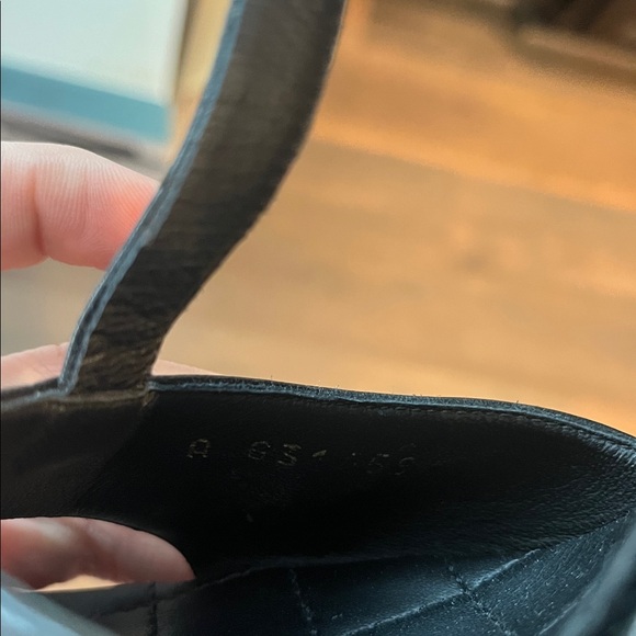 38.5 CHANEL Black Heels with Gold Accents - Picture 9 of 10